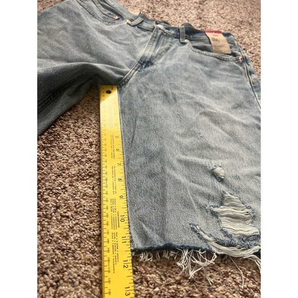 NWT Levi's 469 Men's Jean Shorts Light Wash Loose Fit Distressed Denim Size 34 - Picture 6 of 11
